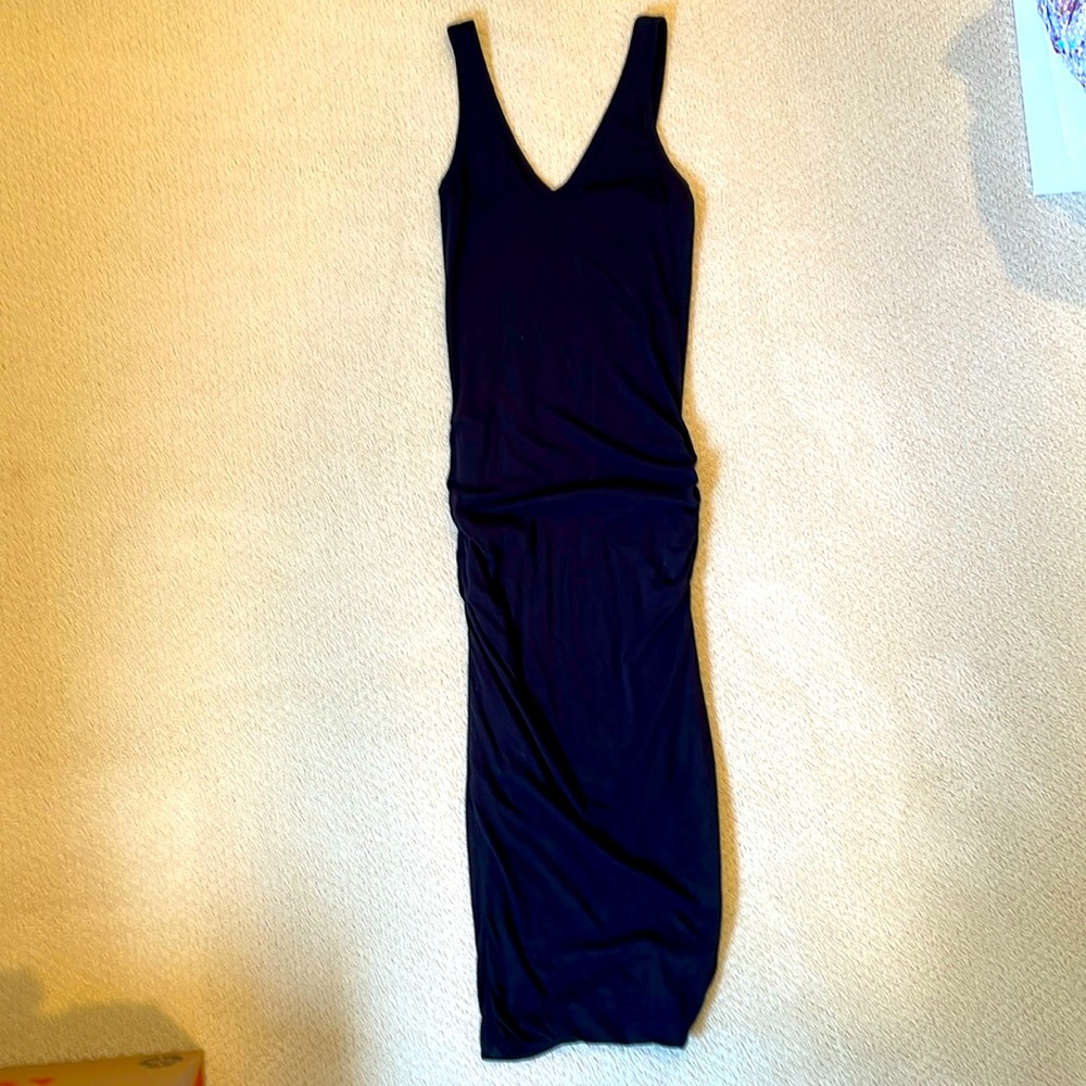 Standard by James Perse Black Ruched Dress size 2 / medium